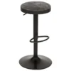 TABOURET DE BAR ILSA HAUTEUR AJUSTABLE NOIR ET GRIS
