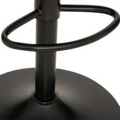 TABOURET DE BAR ILSA HAUTEUR AJUSTABLE NOIR ET GRIS