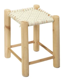TABOURET MACRAME 30X30X35CM