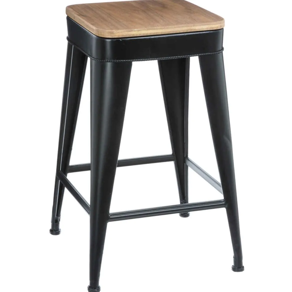 TABOURET METAL JORIS NOIR D.38X39.9CM