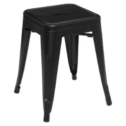 TABOURET METAL NIKO NOIR
