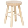 TABOURET NYAR PAULOWNIA BEIGE D.28X41CM