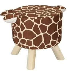 TABOURET 4 PIEDS GIRAFE H.30CM OREILLES