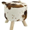 TABOURET 4 PIEDS VACHE H.30CM OREILLES