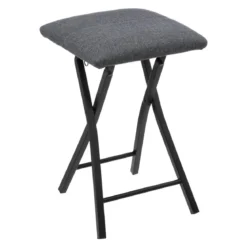 TABOURET PLIANT CONFORT GRIS
