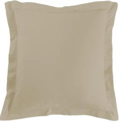 TAIE D OREILLER VOLANT PLAT 63X63CM UNI 57 FILS LINA LIN