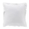 TAIE OREILLER VOLANT PLAT 63X63CM PERCALE UNI BLC P BOURDON