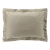 TAIE OREILLER 50X70CM PERCALE UNI 78 FILS SABLE