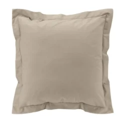 TAIE OREILLER 63X63CM PERCALE UNI 78 FILS SABLE
