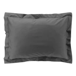 TAIE OREILLER 50X70CM PERCALE UNI 78 FILS ACIER