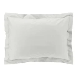 TAIE OREILLER 50X70CM PERCALE UNI 78 FILS BLANC