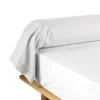 TAIE TRAVERSIN 85X185CM UNI 57 FILS LINA BLANC