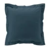 TAIE OREILLER 63X63CM PERCALE UNI 78 FILS BLEU NUIT