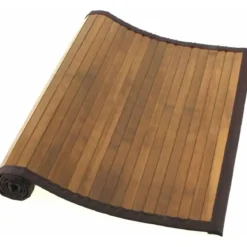 TAPIS BAMBOU 50X80CM NATUREL FONCE