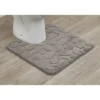 TAPIS CONTOUR WC MEMOIRE DE FORME GALET 45X50CM TAUPE