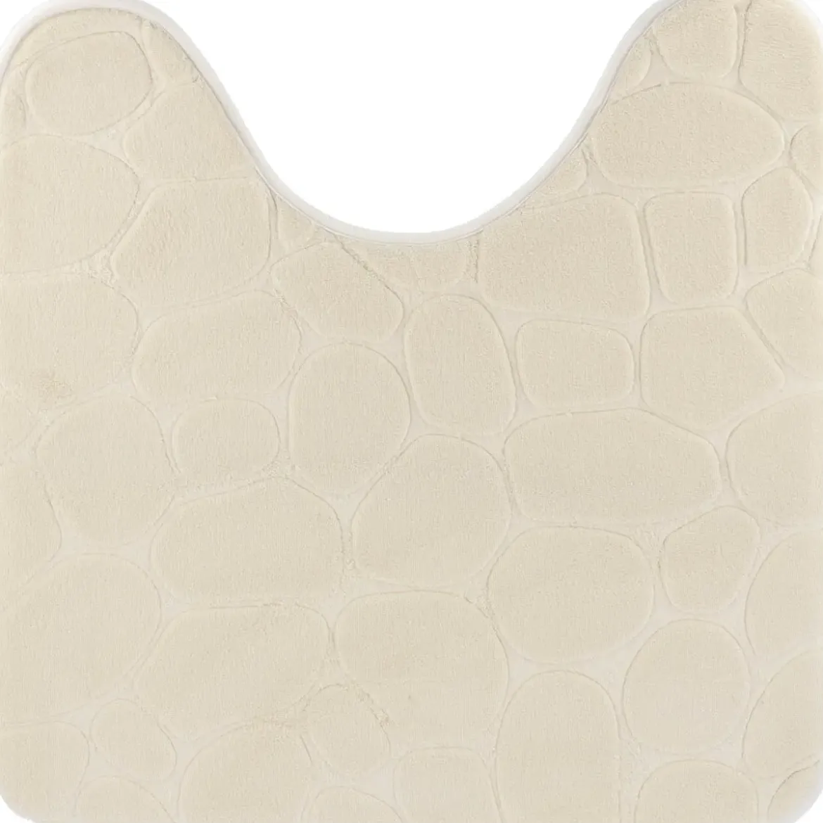 TAPIS CONTOUR WC MEMOIRE DE FORME GALET 45X50CM NATUREL