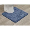 TAPIS CONTOUR WC MEMOIRE DE FORME GALET 45X50CM BLEU MARINE