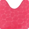 TAPIS CONTOUR WC MEMOIRE DE FORME GALET 45X50CM FUSCHIA