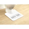 TAPIS CONTOUR WC MICROFIBRE IMPRIME 45X50CM NEO RETRO BLANC