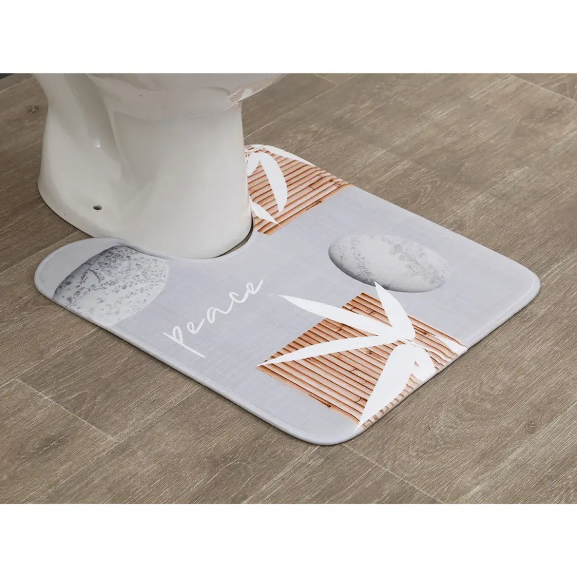 TAPIS CONTOUR WC MICROFIBRE IMPRIME 45X50CM SPIRITUALITY