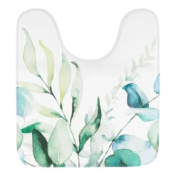 TAPIS CONTOUR WC MICROFIBRE IMPRIME 45X50CM AQUARELLE