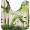 TAPIS CONTOUR WC MICROFIBRE IMPRIME 45X50CM OASIS