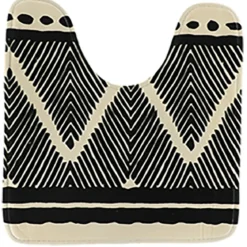 TAPIS CONTOUR WC MICROFIBRE IMPRIME 45X50CM TRIBAL LODGE
