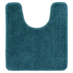 TAPIS CONTOUR WC 45X50CM DESSOUS LATEX BLEU CANARD