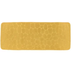 TAPIS MEMOIRE DE FORME MICROFIBRE GALET 45X120CM MOUTARDE