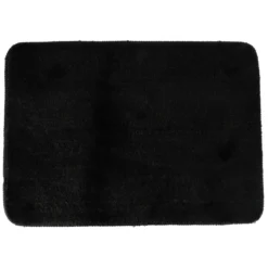 TAPIS MICROFIBRE DOUX DESSOUS LATEX 50X70CM NOIR