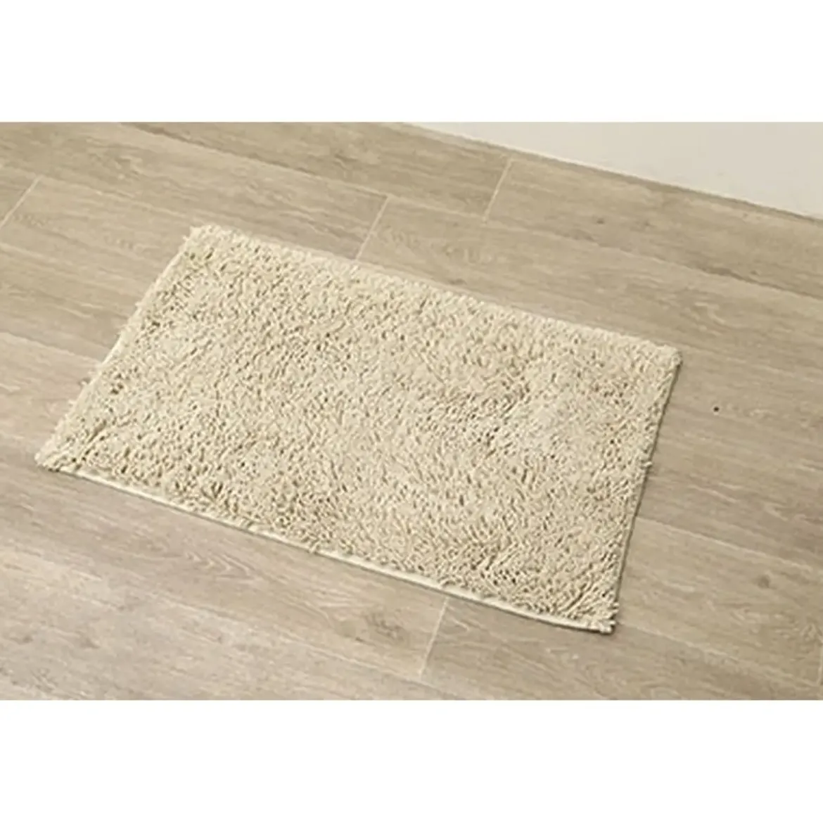 TAPIS MICROFIBRE PETITE CHENILLE 50X80CM BEIGE