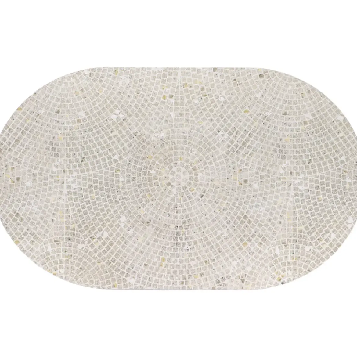 TAPIS OVAL DIATOMITE SOUPLE 45X75CM EFFET CARREAUX ROMA