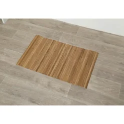 TAPIS BAMBOU ANTI DERAPANT 50X80CM NATUREL FONCE MAT