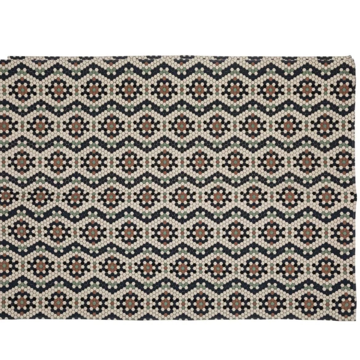 TAPIS COTON IMPRIME CAFE 120X170CM