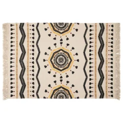 TAPIS COTON IMPRIME TRIBAL 120X170CM