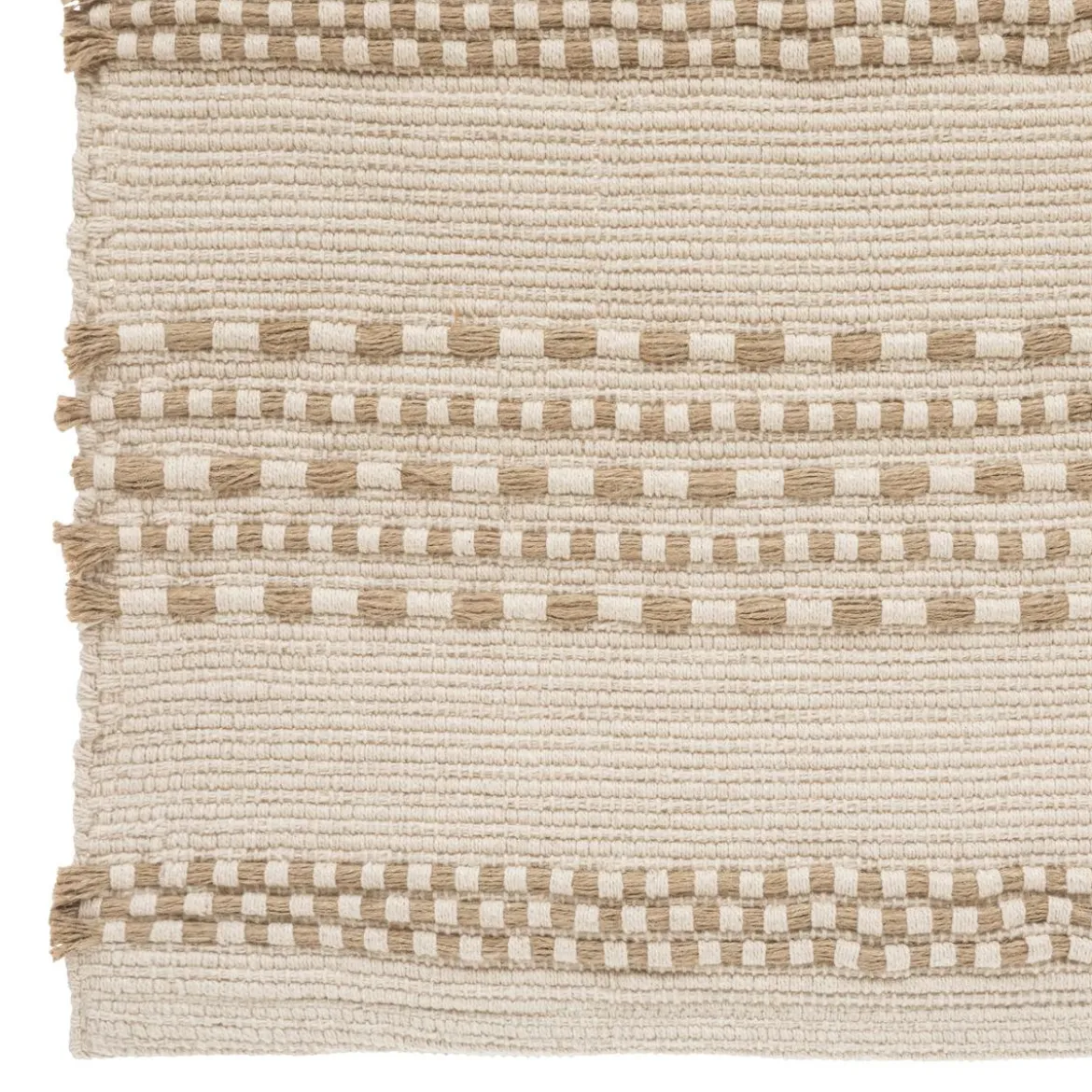 TAPIS COTON JUTE BOTA IVOIRE 70X140CM