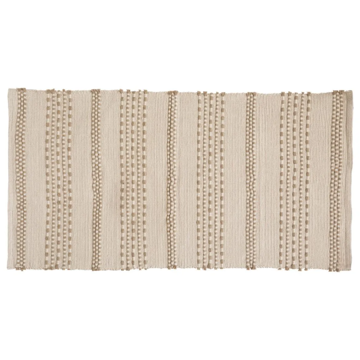 TAPIS COTON JUTE BOTA IVOIRE 70X140CM