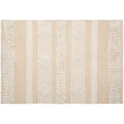 TAPIS COTON SABLE CUIVRE 60X90CM