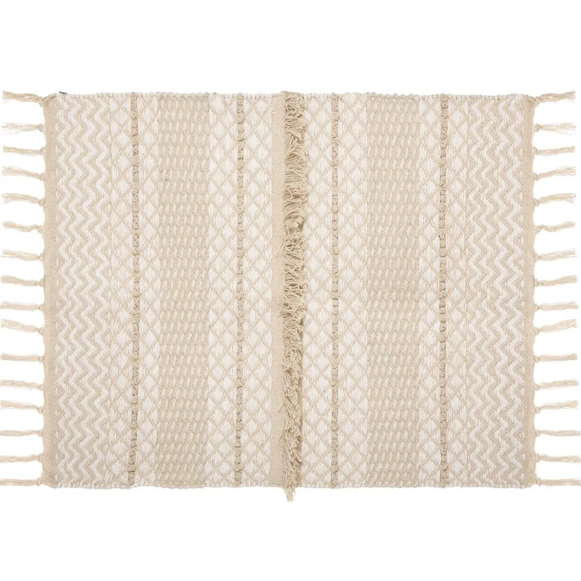 TAPIS COTON SABLE CUIVRE 60X90CM