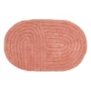 TAPIS COTON TUFTE OVAL 50X80CM TERRE DE SIENNE