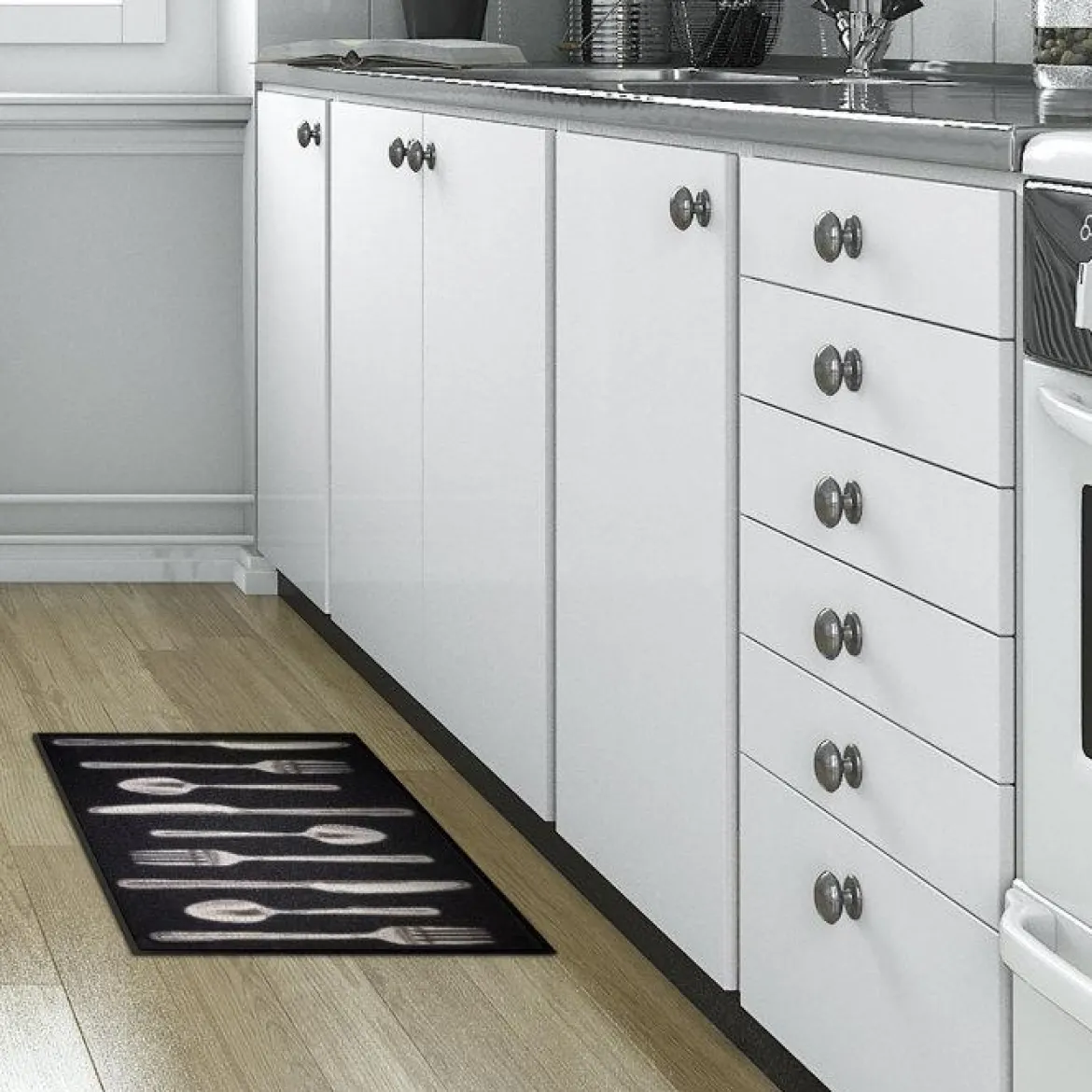TAPIS DECO RECTANGLE 50X80 CM IMPRIME LUNCH