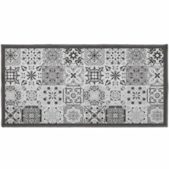 TAPIS DECO RECTANGLE 57X115 CM IMPRIME PERSANE GRIS