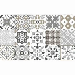 TAPIS DECO RECTANGLE 45X75 CM MOUSSE IMPRIMEE SALOU NATUREL