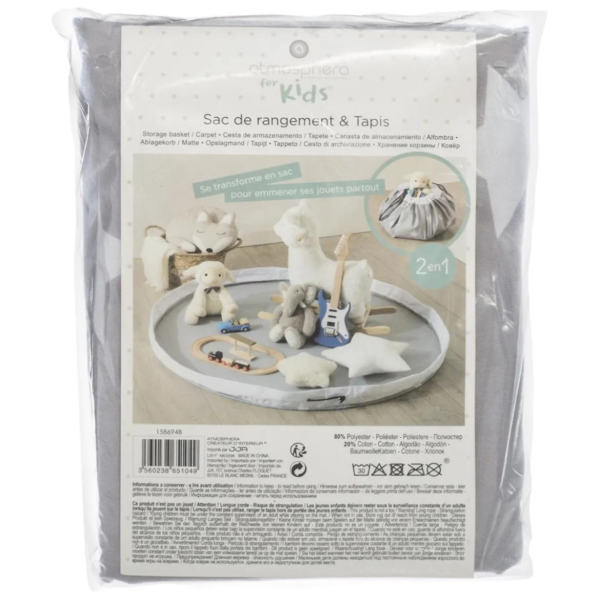 TAPIS DE JEUX A REMBALLER GRIS