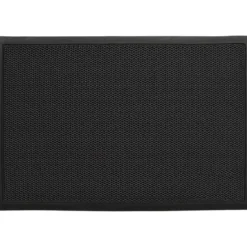 TAPIS 3D GRILLE 60X90CM POLYESTER GRIS NOIR