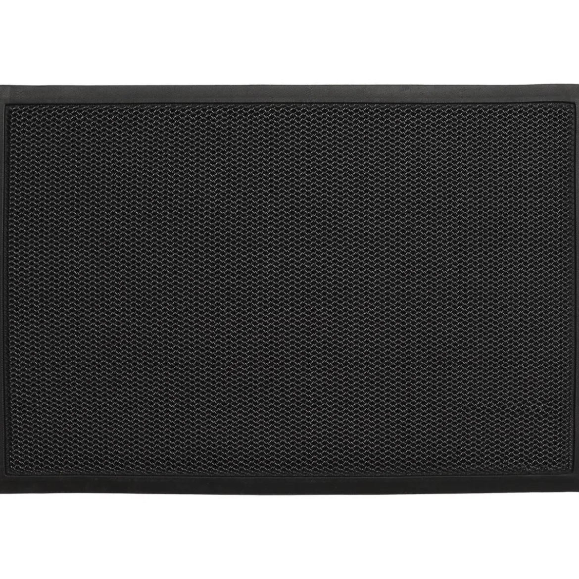 TAPIS 3D GRILLE 60X90CM POLYESTER GRIS NOIR