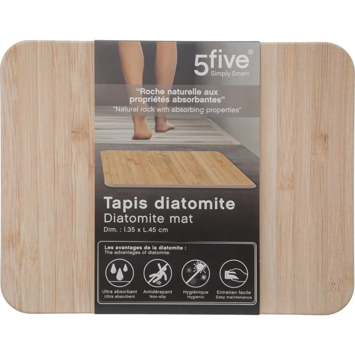 TAPIS DIATOMITE BAMBOU 35X45CM