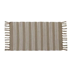 TAPIS EDEN 45X90CM NATUREL BLANC