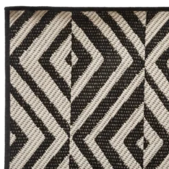 TAPIS EXTERIEUR ET INTERIEUR COLOR NOIR ET BLANC 150X230CM