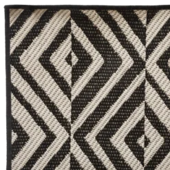 TAPIS EXTERIEUR ET INTERIEUR COLOR NOIR ET BLANC 120X160CM